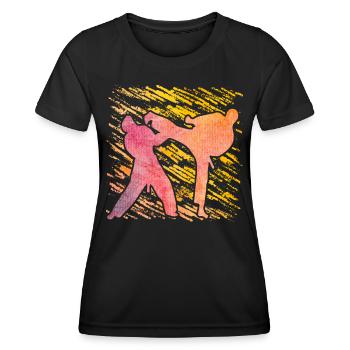 Taekwondo - Frauen Funktions-T-Shirt - Schwarz - Vorne - AI Model Female 172 light (172cm)
