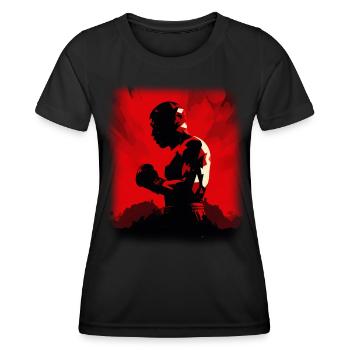 Boxen - Frauen Funktions-T-Shirt - Schwarz - Vorne - AI Model Female 172 light (172cm)