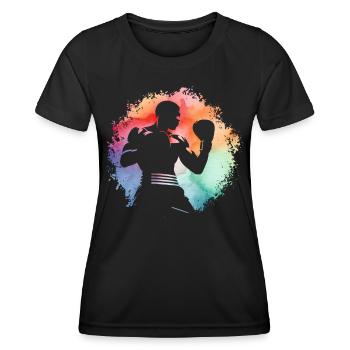 Boxing - Women's Functional T-Shirt - black - Front - AI Model Female 172 light (172cm)