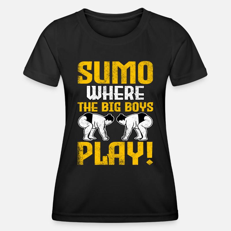 Sumo where the big boys play! - Women's Functional T-Shirt - black