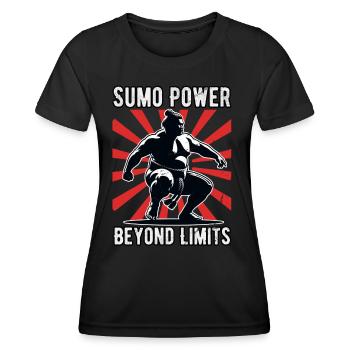 Sumo-Kraft jenseits der Grenzen - Frauen Funktions-T-Shirt - Schwarz - Vorne - AI Model Female 172 light (172cm)