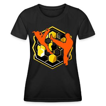 Capoeira - T-shirt sport Femme - noir - Devant - AI Model Female 172 light (172cm)