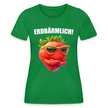 Pathétique! Graphique Fraise Sarcasme Drôle - T-shirt sport Femme - vert - Devant - AI Model Female 172 dark (172cm)