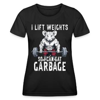 Opossum Haltérophilie Entraînement Gym Cadeau - T-shirt sport Femme - noir - Devant - AI Model Female 172 light (172cm)
