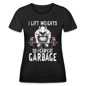 Opossum Workout Haltérophilie Gym Cadeau - T-shirt sport Femme - noir - Devant - AI Model Female 172 light (172cm)