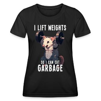Opossum Gym Cadeau d’entraînement d’haltérophilie - T-shirt sport Femme - noir - Devant - AI Model Female 172 light (172cm)