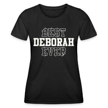 Beste Deborah aller Zeiten Personalisierter Name Deborah - Frauen Funktions-T-Shirt - Schwarz - Vorne - AI Model Female 172 light (172cm)