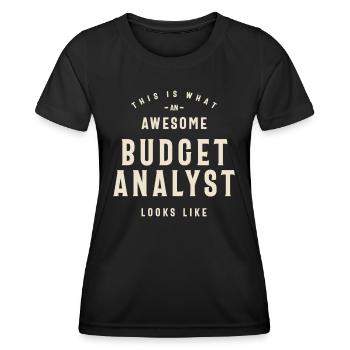 Analyste budgétaire génial - T-shirt sport Femme - noir - Devant - AI Model Female 172 light (172cm)