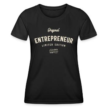 Un style d’entrepreneur audacieux et original - T-shirt sport Femme - noir - Devant - AI Model Female 172 light (172cm)
