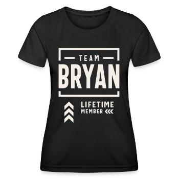 Équipe Bryan Membre à vie Drôle de prénom Bryan - T-shirt sport Femme - noir - Devant - AI Model Female 172 light (172cm)
