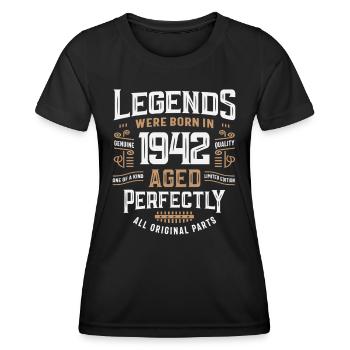 Legenden Jahrgang 1942 83. Geburtstag 83 Jahre alt - Frauen Funktions-T-Shirt - Schwarz - Vorne - AI Model Female 172 light (172cm)