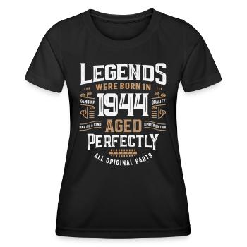Legenden Jahrgang 1944 81. Geburtstag 81 Jahre alt - Frauen Funktions-T-Shirt - Schwarz - Vorne - AI Model Female 172 light (172cm)