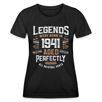 Legenden Jahrgang 1941 84. Geburtstag 84 Jahre alt - Frauen Funktions-T-Shirt - Schwarz - Vorne - AI Model Female 172 light (172cm)