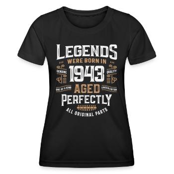 Legends Born In 1943 82nd Birthday 82 Years Old - Women's Functional T-Shirt - black - Front - AI Model Female 172 light (172cm)