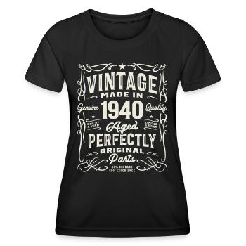 Jahrgang 1940 85. Geburtstag 85 Jahre alt - Frauen Funktions-T-Shirt - Schwarz - Vorne - AI Model Female 172 light (172cm)