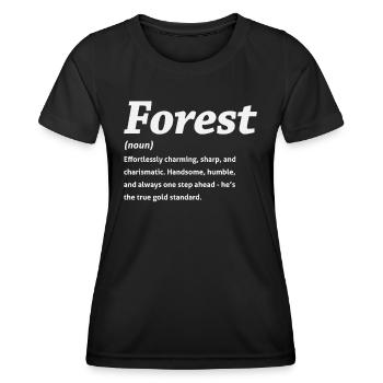 Forest Definition Name Forest - Women's Functional T-Shirt - black - Front - AI Model Female 172 light (172cm)