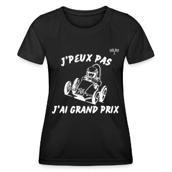 je peux pas j'ai grand prix - T-shirt sport Femme - noir - Devant - AI Model Female 172 light (172cm)
