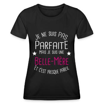 Belle-Mère - T-shirt sport Femme - noir - Devant - AI Model Female 172 light (172cm)