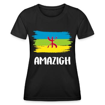 Amazigh - Frauen Funktions-T-Shirt - Schwarz - Vorne - AI Model Female 172 light (172cm)