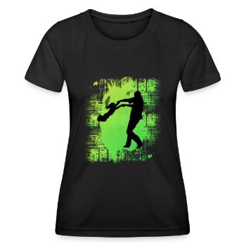Father and daughter - Women's Functional T-Shirt - black - Front - AI Model Female 172 light (172cm)
