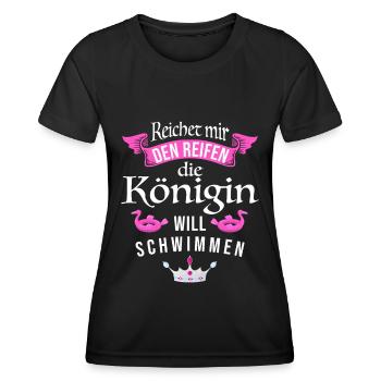 Pool Reichet mir den Reifen lustiges Pool Geschenk - Frauen Funktions-T-Shirt - Schwarz - Vorne - AI Model Female 172 light (172cm)