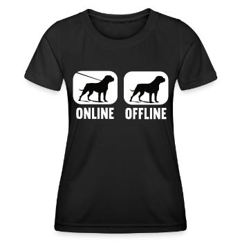 Cane Corso Cane Corso hors ligne Propriétaire de Cane Corso - T-shirt sport Femme - noir - Devant - AI Model Female 172 light (172cm)
