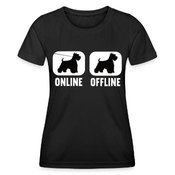En ligne hors ligne Schnauzer Schnauzer géant Schnauzer Schnauzer - T-shirt sport Femme - noir - Devant - AI Model Female 172 light (172cm)