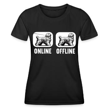 Online Offline Bearded Collie Bearded Collie Dog - Women's Functional T-Shirt - black - Front - AI Model Female 172 light (172cm)