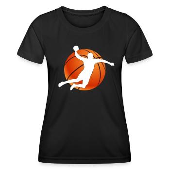 Basketball Player Streetball Basketball Sports - Women's Functional T-Shirt - black - Front - AI Model Female 172 light (172cm)