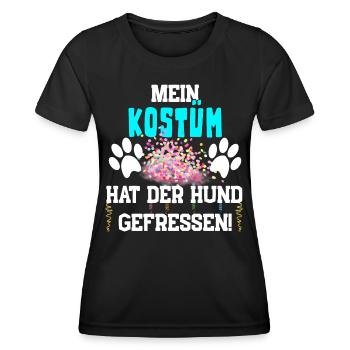 Mein Kostüm hat der Hund gefressen - Frauen Funktions-T-Shirt - Schwarz - Vorne - AI Model Female 172 light (172cm)