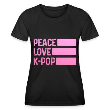 K-Pop-Fan Geschenk Koreanische Popmusik - Frauen Funktions-T-Shirt - Schwarz - Vorne - AI Model Female 172 light (172cm)