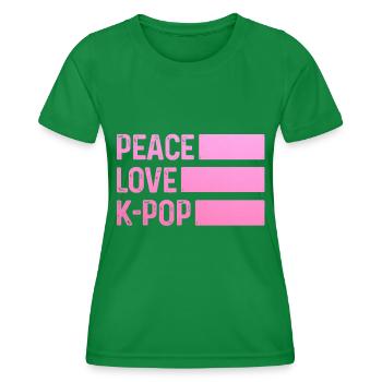 K-Pop-Fan Geschenk Koreanische Popmusik - Frauen Funktions-T-Shirt - Kelly Green - Vorne - AI Model Female 172 dark (172cm)