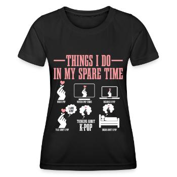 K-Pop-Fan Geschenk Koreanische Popmusik - Frauen Funktions-T-Shirt - Schwarz - Vorne - AI Model Female 172 light (172cm)