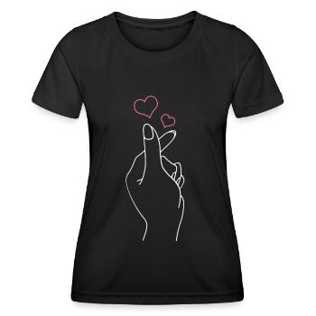 K-Pop-Fan Geschenk Koreanische Popmusik - Frauen Funktions-T-Shirt - Schwarz - Vorne - AI Model Female 172 light (172cm)