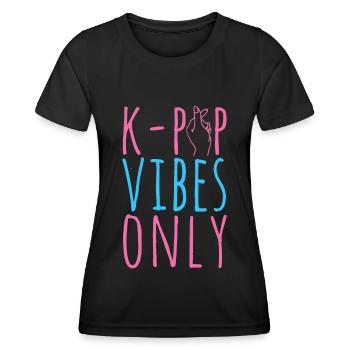 K-Pop-Fan Geschenk Koreanische Popmusik - Frauen Funktions-T-Shirt - Schwarz - Vorne - AI Model Female 172 light (172cm)