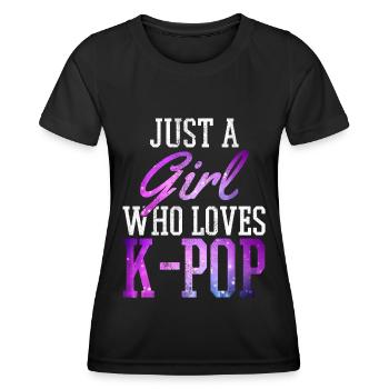K-Pop-Fan Geschenk Koreanische Popmusik - Frauen Funktions-T-Shirt - Schwarz - Vorne - AI Model Female 172 light (172cm)
