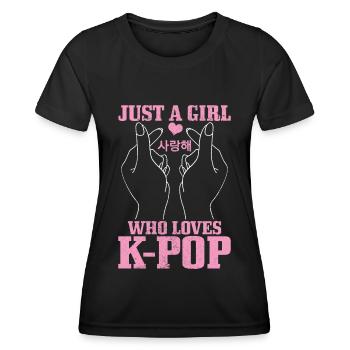 K-Pop-Fan Geschenk Koreanische Popmusik - Frauen Funktions-T-Shirt - Schwarz - Vorne - AI Model Female 172 light (172cm)