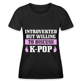 K-Pop-Fan Geschenk Koreanische Popmusik - Frauen Funktions-T-Shirt - Schwarz - Vorne - AI Model Female 172 light (172cm)