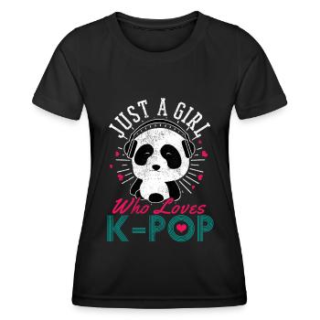 K-Pop Fan Geschenk Koreanische Popmusik - Frauen Funktions-T-Shirt - Schwarz - Vorne - AI Model Female 172 light (172cm)