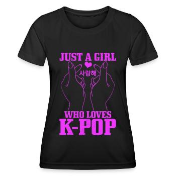 K-Pop Fan Geschenk Koreanische Popmusik - Frauen Funktions-T-Shirt - Schwarz - Vorne - AI Model Female 172 light (172cm)