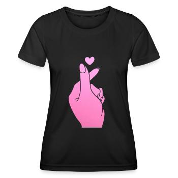 K-Pop-Fan Geschenk Koreanische Popmusik - Frauen Funktions-T-Shirt - Schwarz - Vorne - AI Model Female 172 light (172cm)