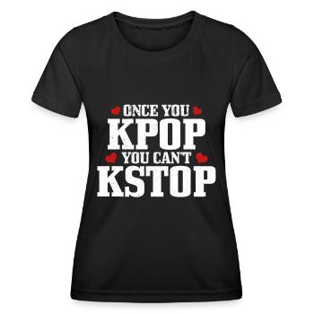 K-Pop-Fan Geschenk Koreanische Popmusik - Frauen Funktions-T-Shirt - Schwarz - Vorne - AI Model Female 172 light (172cm)