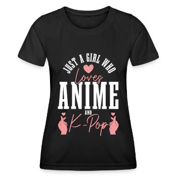 K-Pop-Fan Geschenk Koreanische Popmusik - Frauen Funktions-T-Shirt - Schwarz - Vorne - AI Model Female 172 light (172cm)