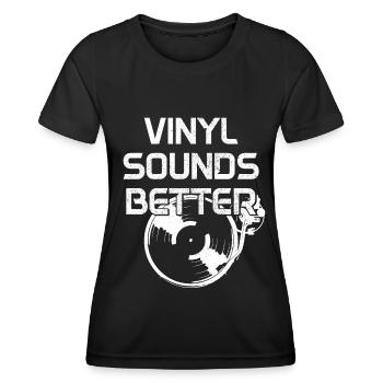 Vinyl Record Collectible DJ Gift - Women's Functional T-Shirt - black - Front - AI Model Female 172 light (172cm)