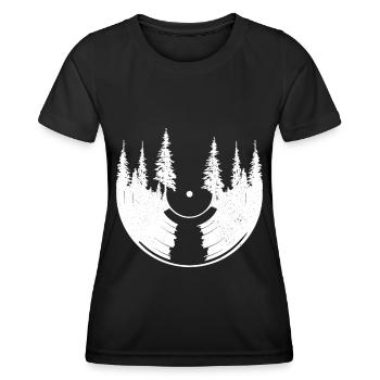 Vinyl Record Collectible DJ Gift - Women's Functional T-Shirt - black - Front - AI Model Female 172 light (172cm)