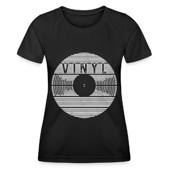 Vinyl Record Collectible DJ Gift - Women's Functional T-Shirt - black - Front - AI Model Female 172 light (172cm)