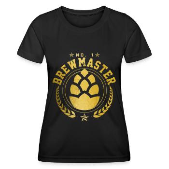 Craft Beer Brewmaster Hops Gift - Women's Functional T-Shirt - black - Front - AI Model Female 172 light (172cm)