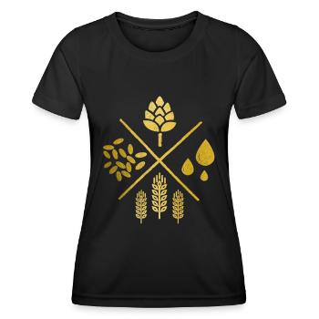 Craft Beer Brewmaster Hops Gift - Women's Functional T-Shirt - black - Front - AI Model Female 172 light (172cm)
