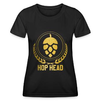 Craft Beer Brewmaster Hops Gift - Women's Functional T-Shirt - black - Front - AI Model Female 172 light (172cm)