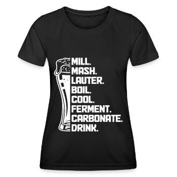 Craft Beer Brewmaster Hops Gift - Women's Functional T-Shirt - black - Front - AI Model Female 172 light (172cm)